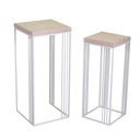 Colonnina metallo bianco Lucilla 1-2 cm32x32h73