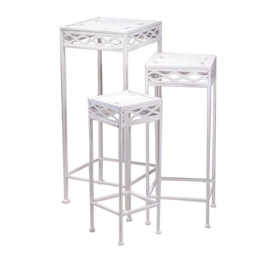 Colonnina metallo bianco brush 1-3 cm29x29h70