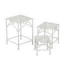 Colonnina metallo bianco brush quadro cm30x30h43