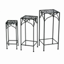 Colonnina metallo nera 1-3 cm30x30h73 quadra alta