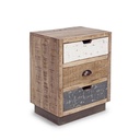 Comodino Vintage con 3 Cassetti - Misure: 45x33x60 cm