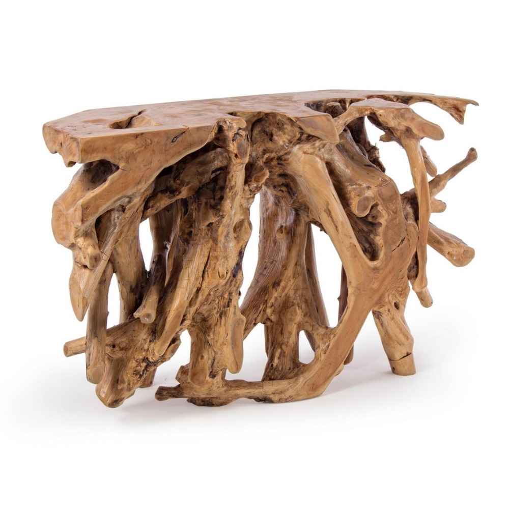 Consolle in legno di radice di Teak - 120x40x77 cm