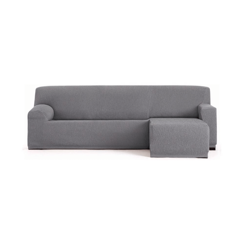 Copridivano Troya elastico penisola destra grigio bracciolo corto 250/310