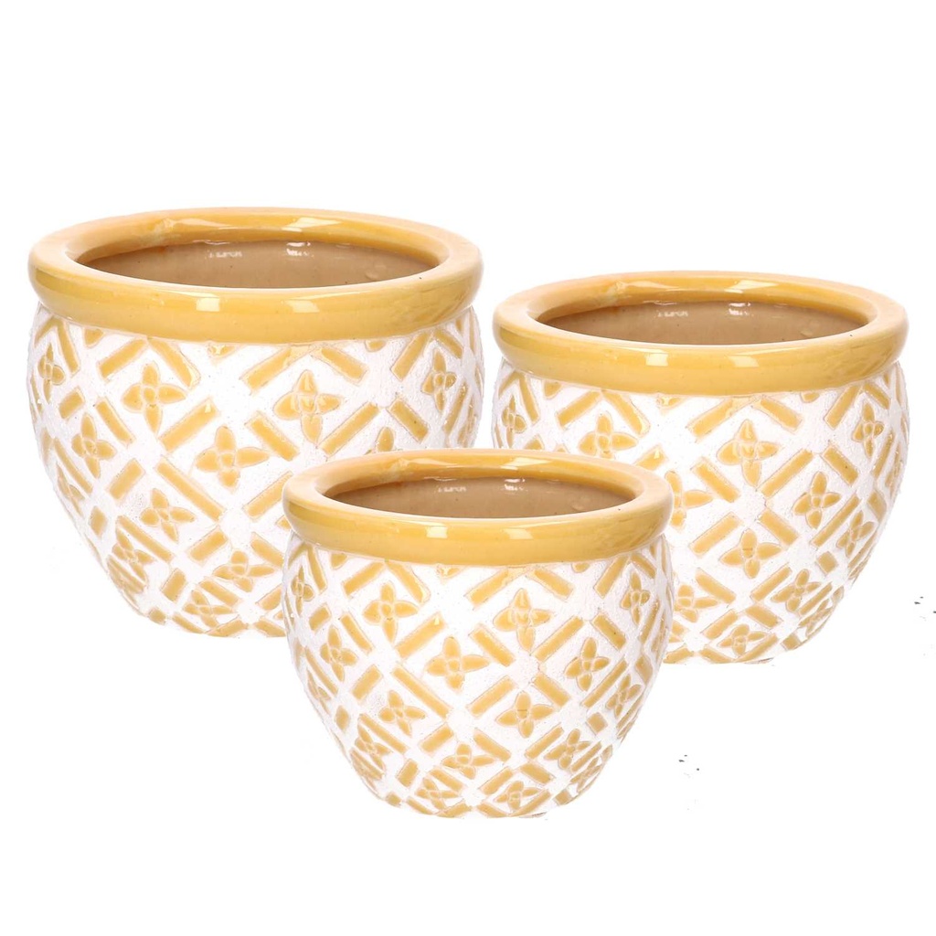 Coprivaso in ceramica arancione bianco ø30h21