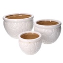 Coprivaso ceramica bianco 30x30x21 cm