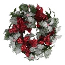 Coroncina con pungitopo rosso ø17x35 cm