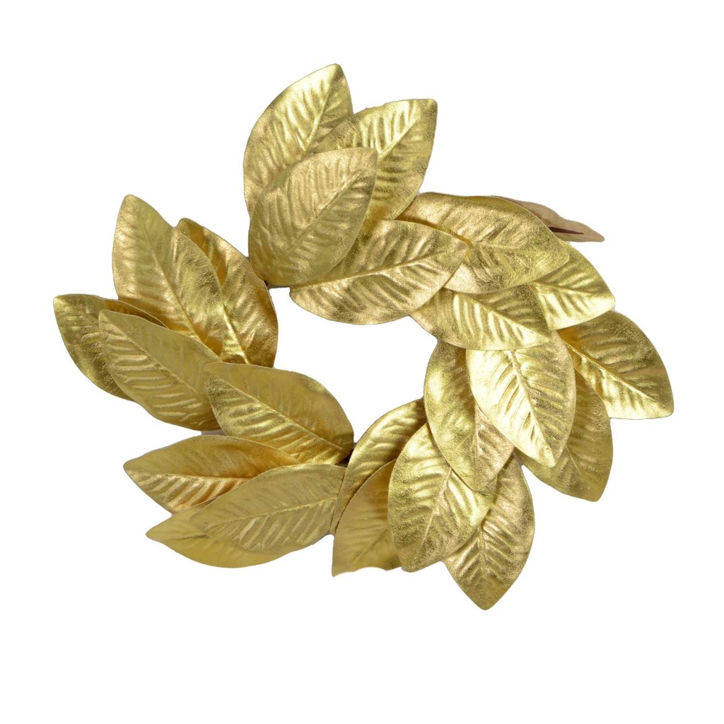 Coroncina con foglie d'oro cm ø30