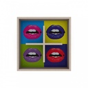 Cubo a parete decorativo mensola bacheca bocca  cm 60