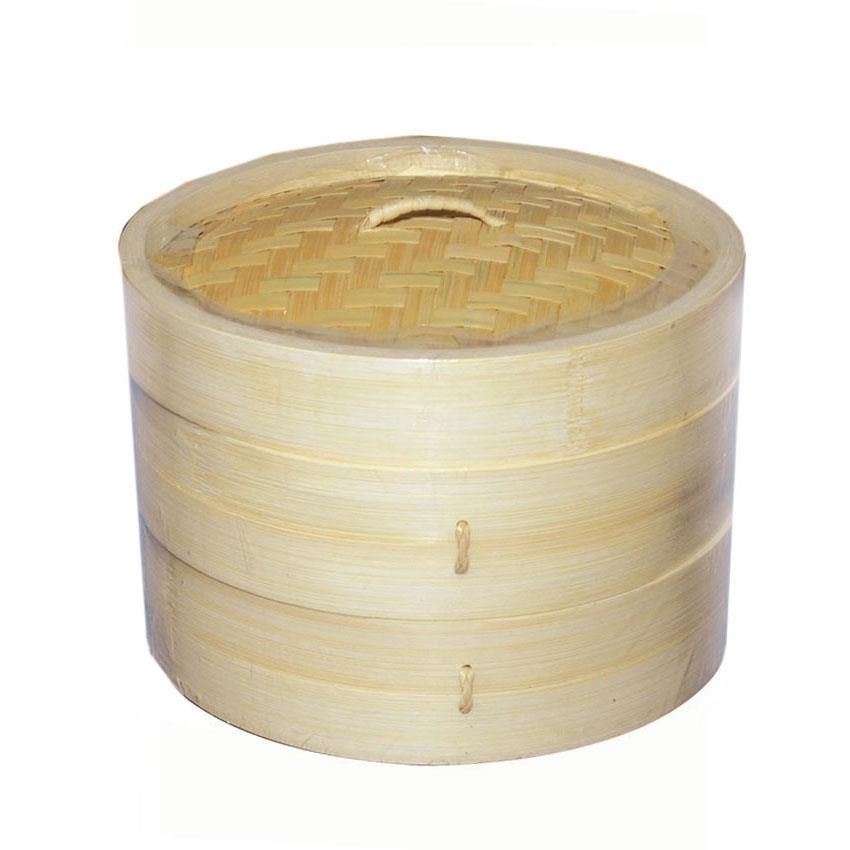 Cuocivapore in bambù 3 pezzi 20x13,5 cm
