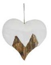Cuore Innevato Grande - Dimensioni 39x41 cm