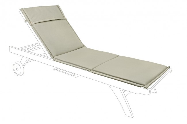 Cuscino Olefin Corda Lettino - 63x190x3 cm - Idrorepellente e Sfoderabile