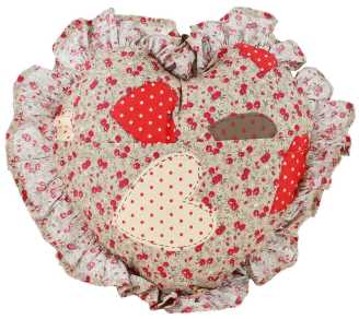 Cuscino a forma di cuore con legacci per sedia - 29 x 29 cm
