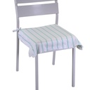 Cuscino Flora Stripe Verde Salvia Quadro 40x40h4