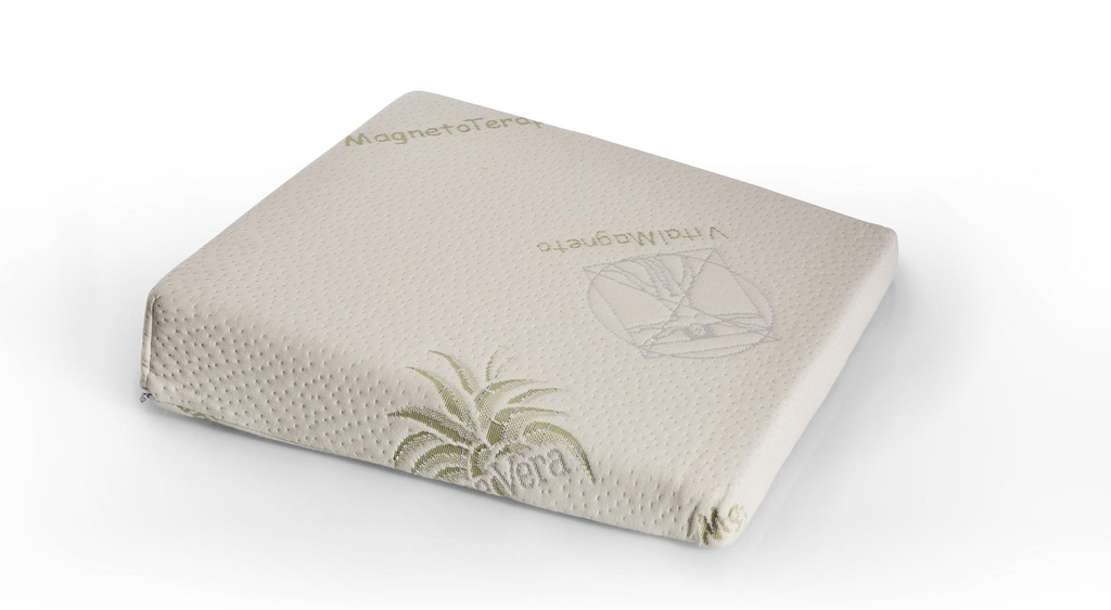 Cuscino in memory foam bianco, 43x43x8 cm