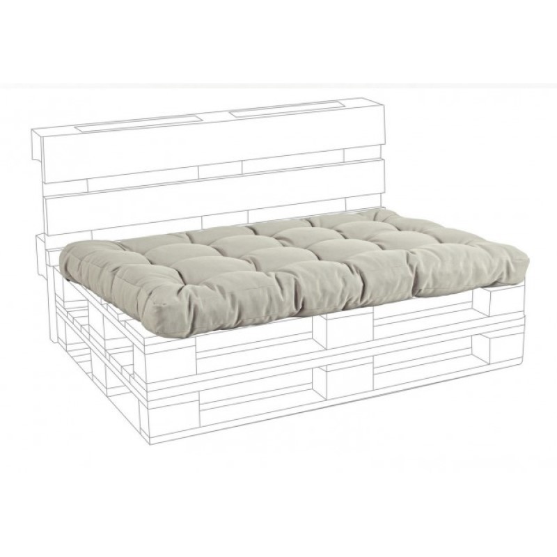 Cuscino in tessuto beige seduta pallet Poly