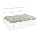 Cuscino in tessuto beige seduta pallet Poly