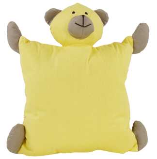 Cuscino Orsetto Giallo Medio 35 x 35 cm