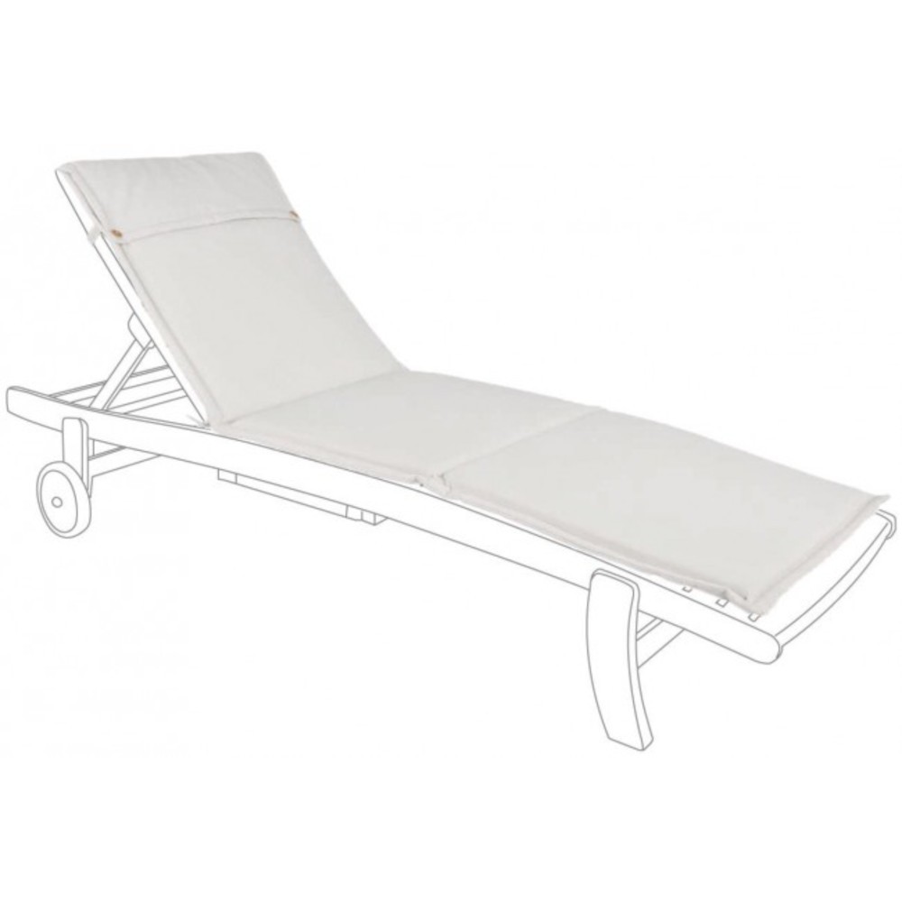 Cuscino poly naturale con dettaglio bottone per lettino 63x190 cm