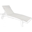 Cuscino poly naturale con dettaglio bottone per lettino 63x190 cm