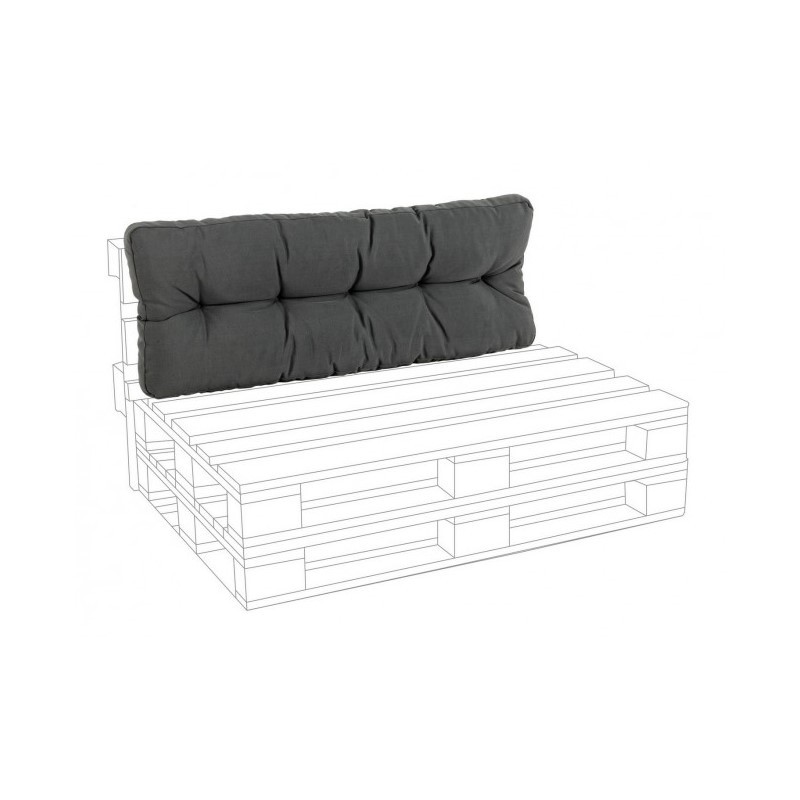 Cuscino Schienale Pallet in Tessuto Poly Carbon - 120x45x10 cm