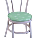 Cuscino Sedia Tessuto Life Verde Acqua Tondo Ø40cm H4cm