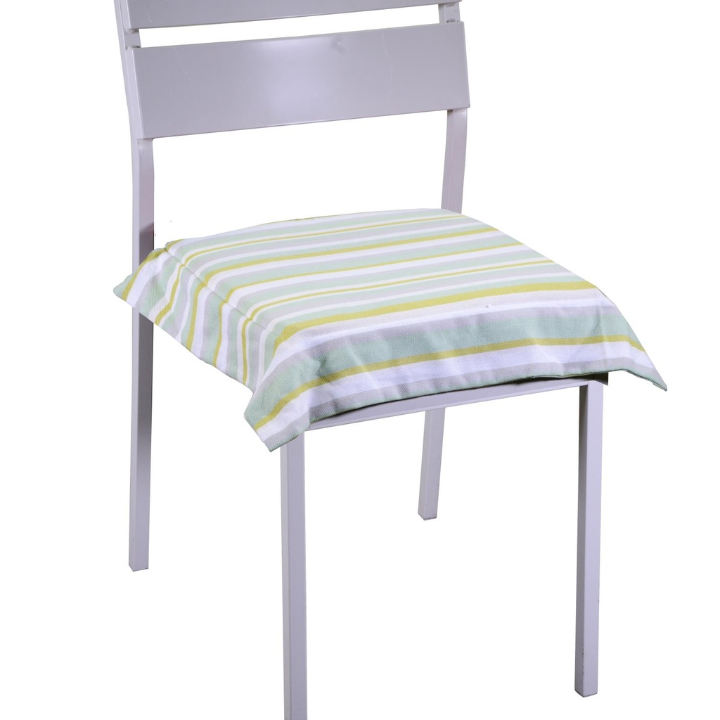 Cuscino Stripe Verde Acqua Tinto in Filo cm40x40h4