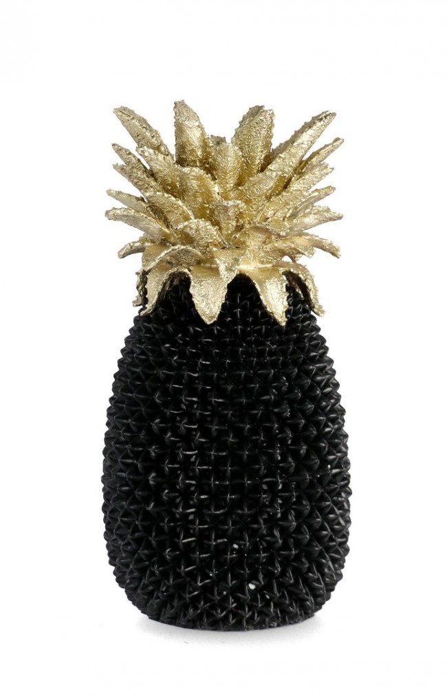 Decorazione Ananas Surabaya Nero H49,5 - Elegante e Moderna Aggiunta per il Tuo Giardino o Casa