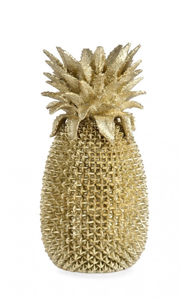 Decorazione Ananas Surabaya Oro H49,5 - Elemento di Stile e Originalità per la Tua Casa o Giardino