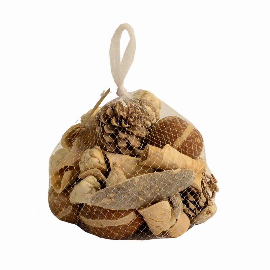 Decorazione pigne misto in sacchetto 20x20x14 cm
