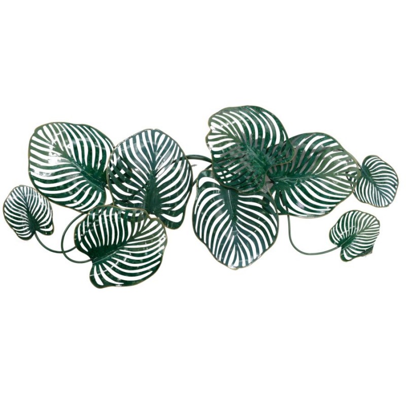 Decorazione Quadro Metallo Felce Verde 140x62x11 cm