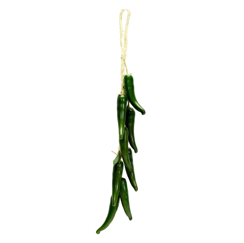 Decorazione vegetale artificiale peperoncino intrecciato 8 pezzi cm10x50x3