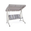 Dondolo in acciaio tre posti Avorio GRELY 190x120x h185 cm