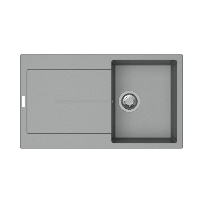 Enigma D100 lavello vasca e gocciolatoio croma