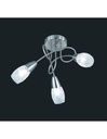 Faretto Nichel 3 Spot Led Vetro Satinato Ø47 cm