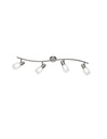 Faretto Nichel 4 Spot Led Vetro Satinato L79 cm