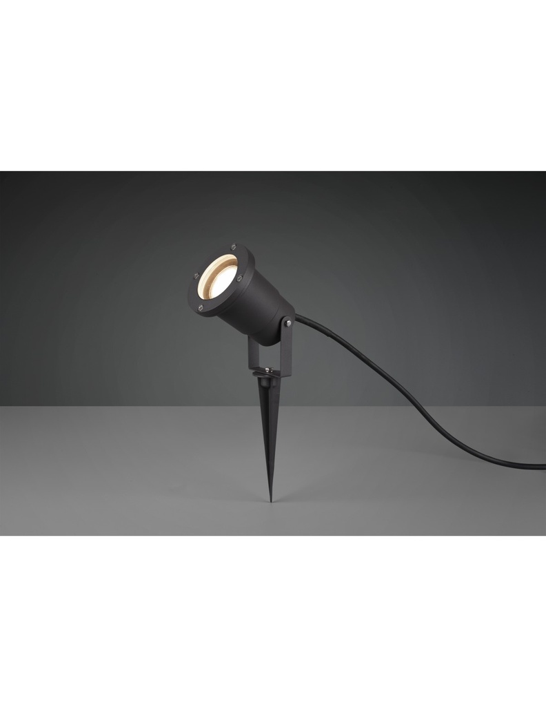 Faretto da Esterno Orientabile Ubangi Nero con Picchetto GU10 IP65