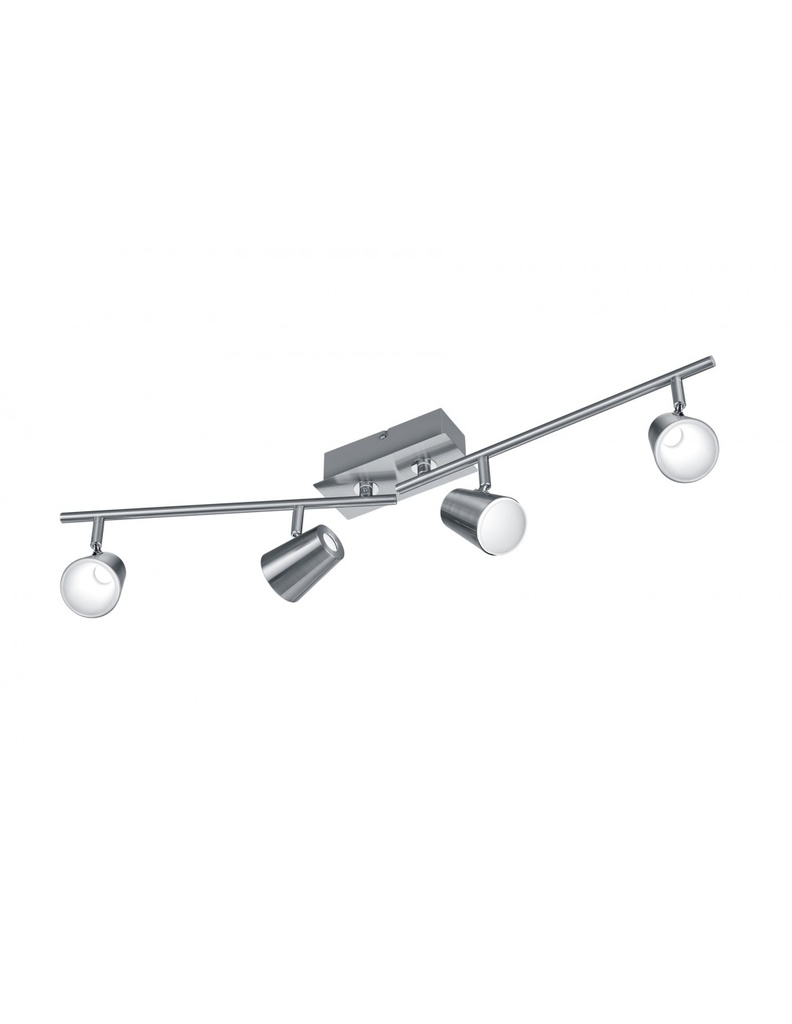 Faretto da Soffitto Orientabile 4 Luci Narcos Nichel