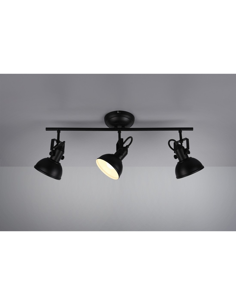 Faretto Gina Nero Opaco 3 Spot L60 cm Trio Lighting