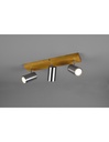 Faretto Marley 3 Spot Nichel e Legno L44 cm Trio Lighting