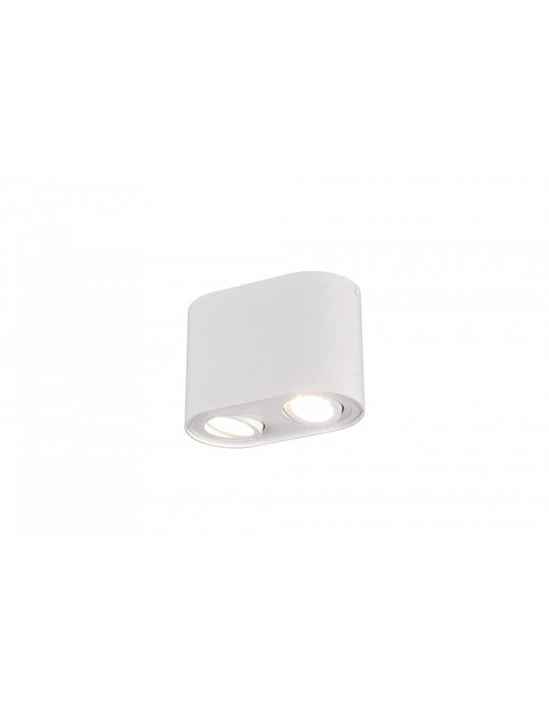 Faretto Soffitto 2 Spot Orientabili Cookie Bianco