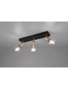 Faretto Spot 3xE27 Vannes Nero-Ottone L44 cm Trio Lighting