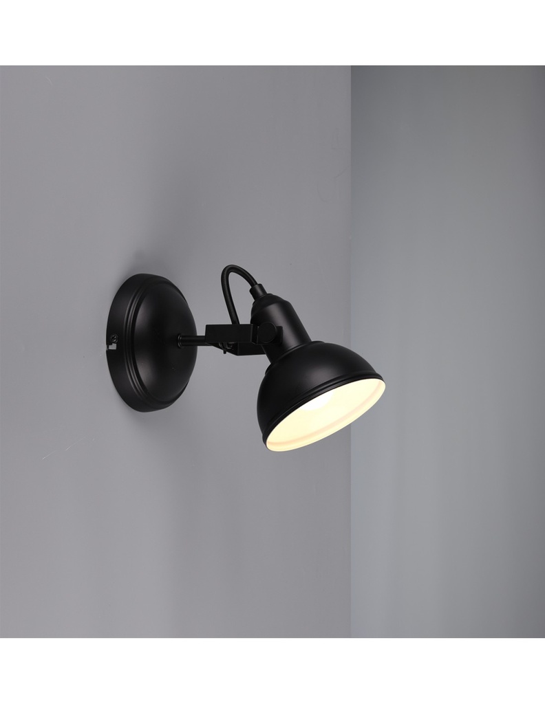 Faretto Spot Gina Nero Opaco Ø13 cm Trio Lighting