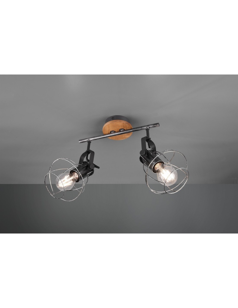 Faretto Spot Vintage 2 Luci Orientabili