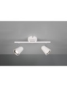 Faretto Orientabile Bianco 2 Spot LED L34 cm