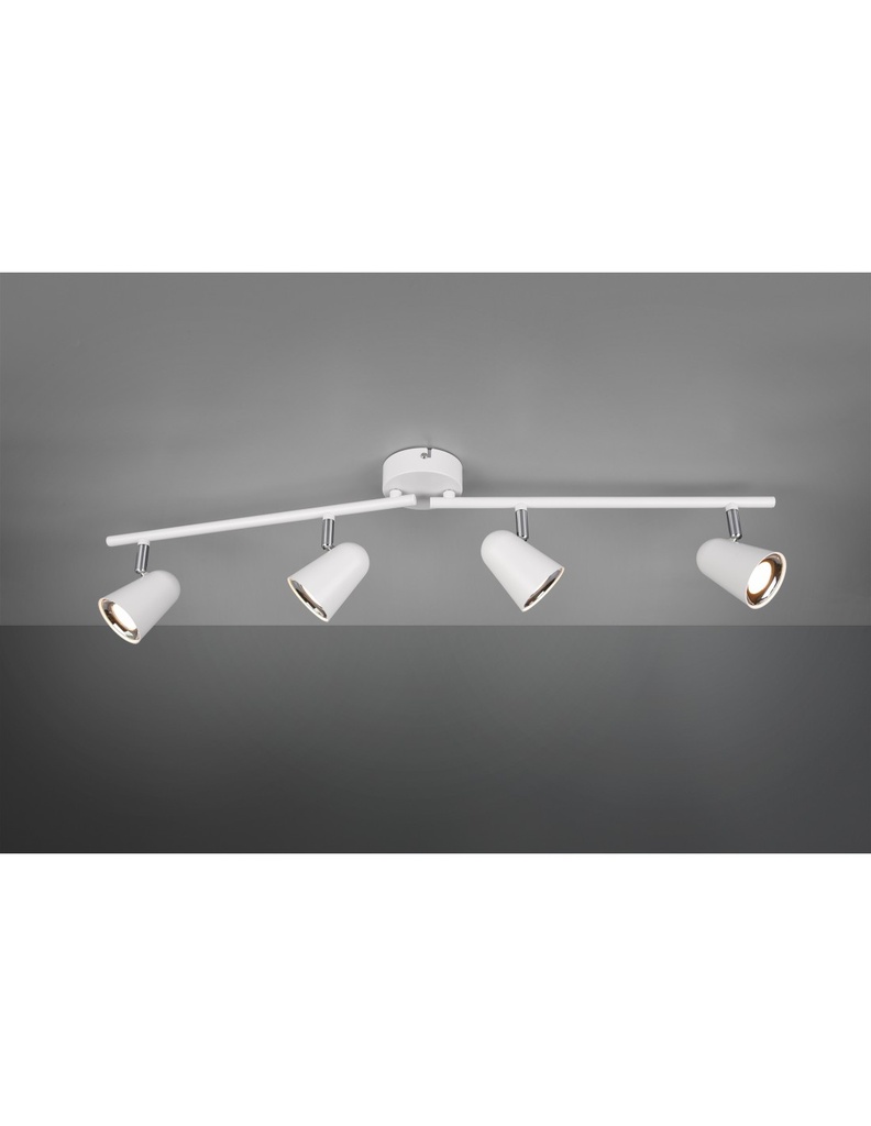 Faretto LED Toulouse Bianco - 4 Spot L78 cm