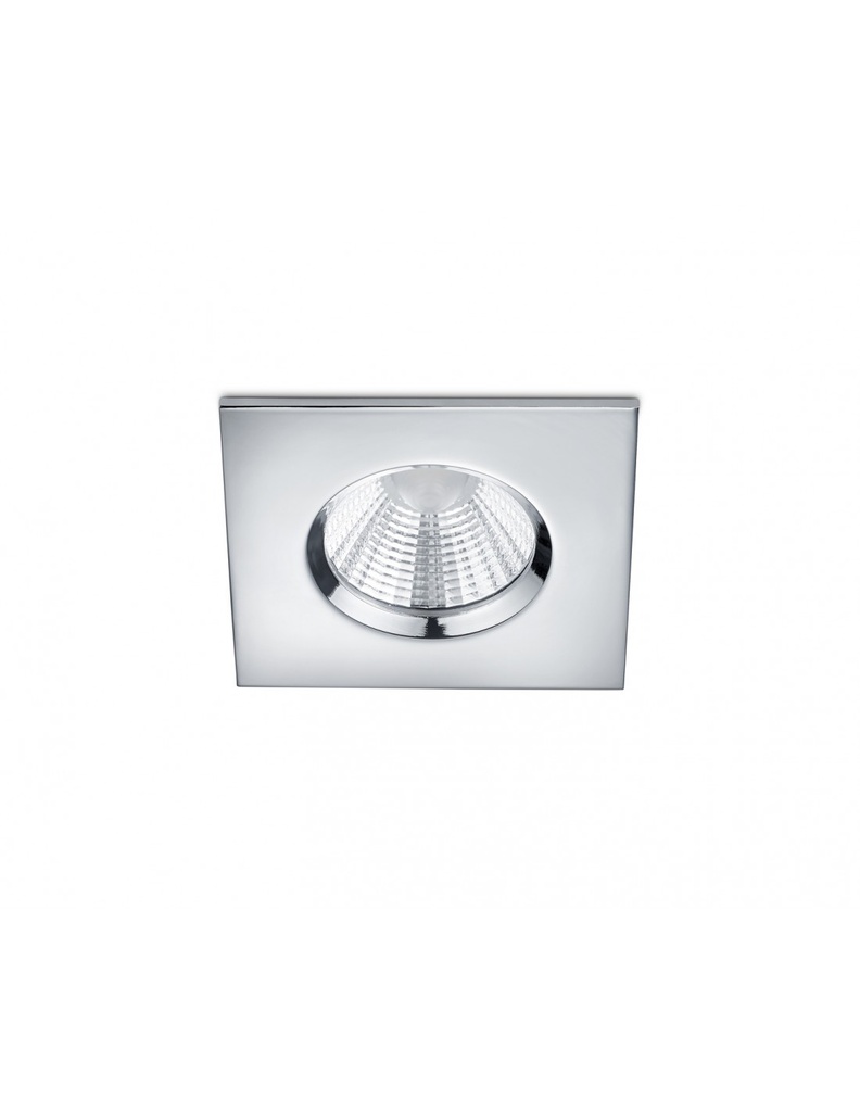 Faretto da Incasso Quadrato Zagros Cromo Led 5W IP65 8x8 cm Trio Lighting