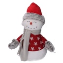 Fermaporta pupazzo di neve in poliestere cm19x13h31