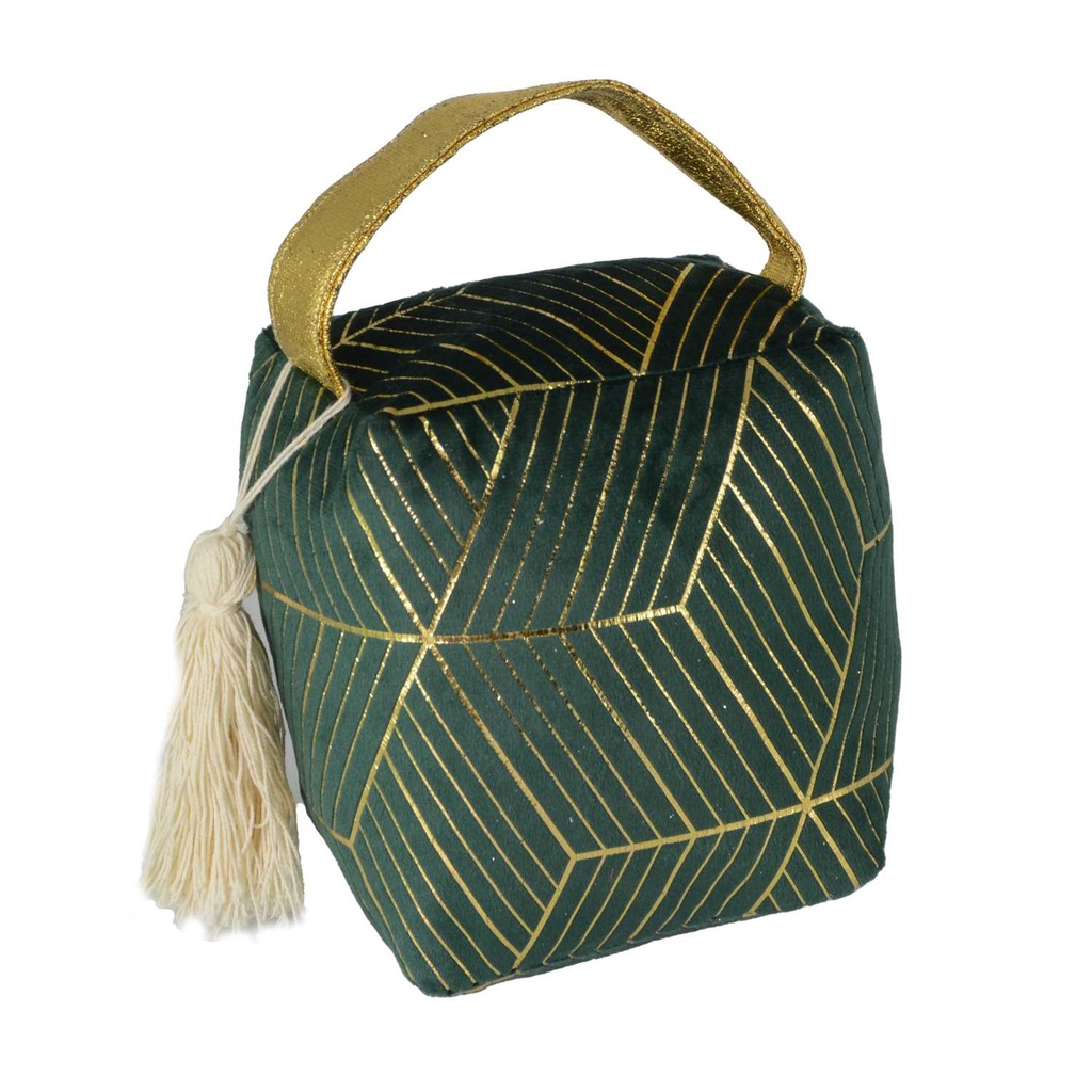Fermaporta in tessuto verde cm12x10h15-18