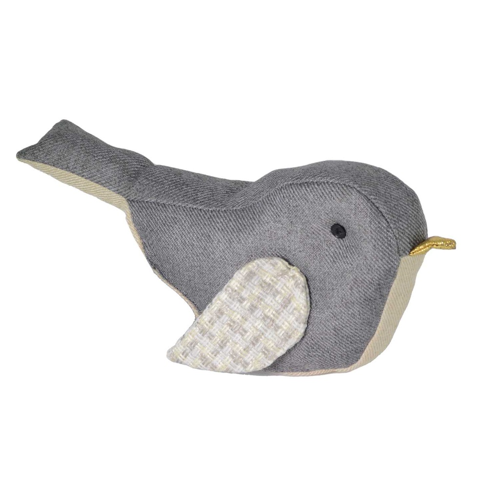 Fermaporta in tessuto uccellino grigio 35x11h24