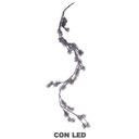 Ghirlanda verde innevata con 44 led cm180h20